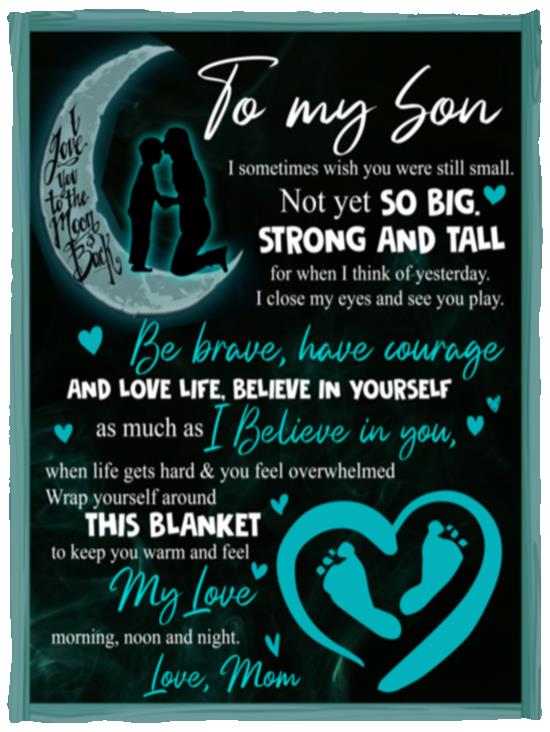 To My Son | Strong & Tall | Cozy Blanket