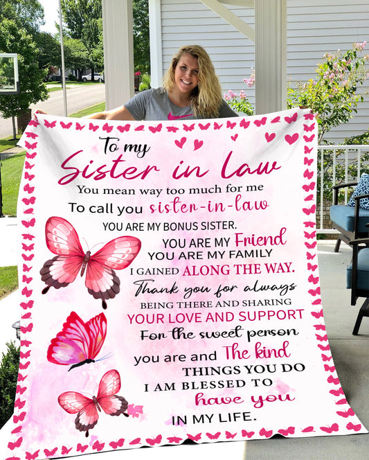 Sister  In Law  Butterfly Blanket