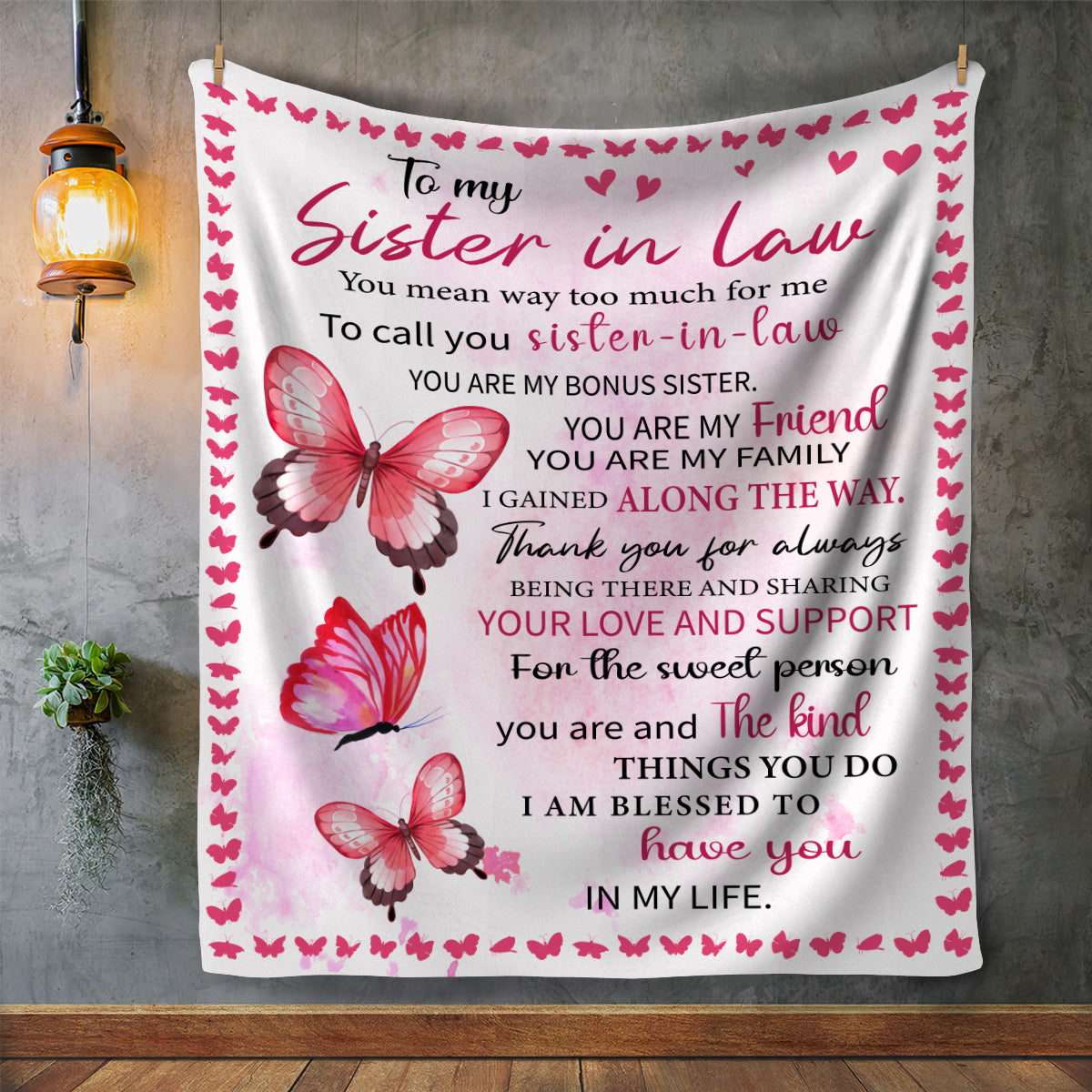 Sister  In Law  Butterfly Blanket