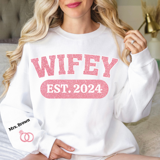 Personalized WIFEY Crewneck Sweatshirt