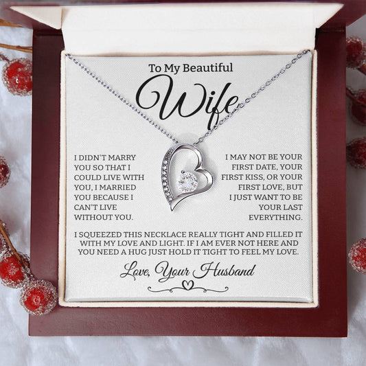 To My Beautiful Wife WB | Forever Love Necklace