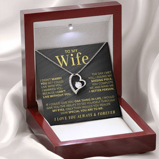 To My Wife Forever Love Necklace  (GP)