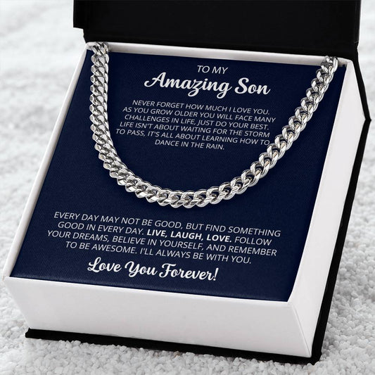 To My Amazing Son | Cuban Link Chain