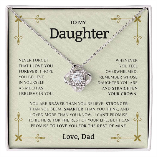 To My Daughter | Love Knot Necklace