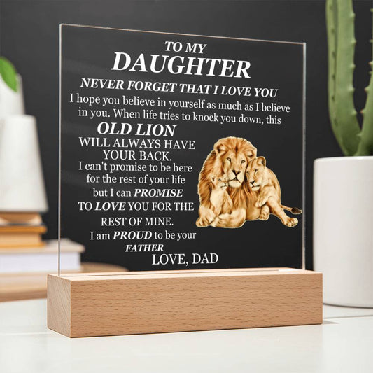 To My Daughter Square Acrylic Plaque