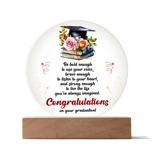 Congratulations On Your Graduation Circle Acrylic Plaque