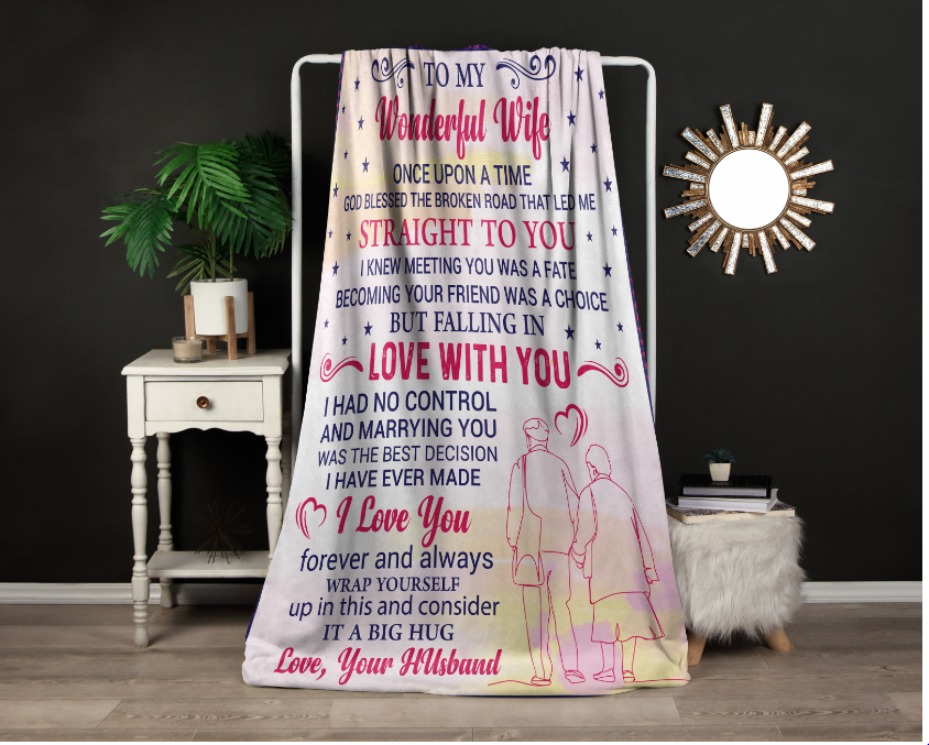 To My Wife | Velveteen Plush Blanket